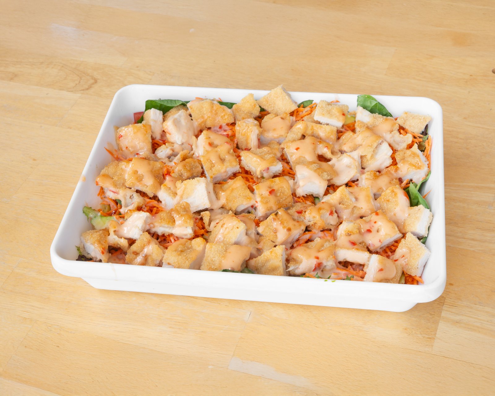 Chicken schnitzel salad at Forest Espresso Frenchs Forest