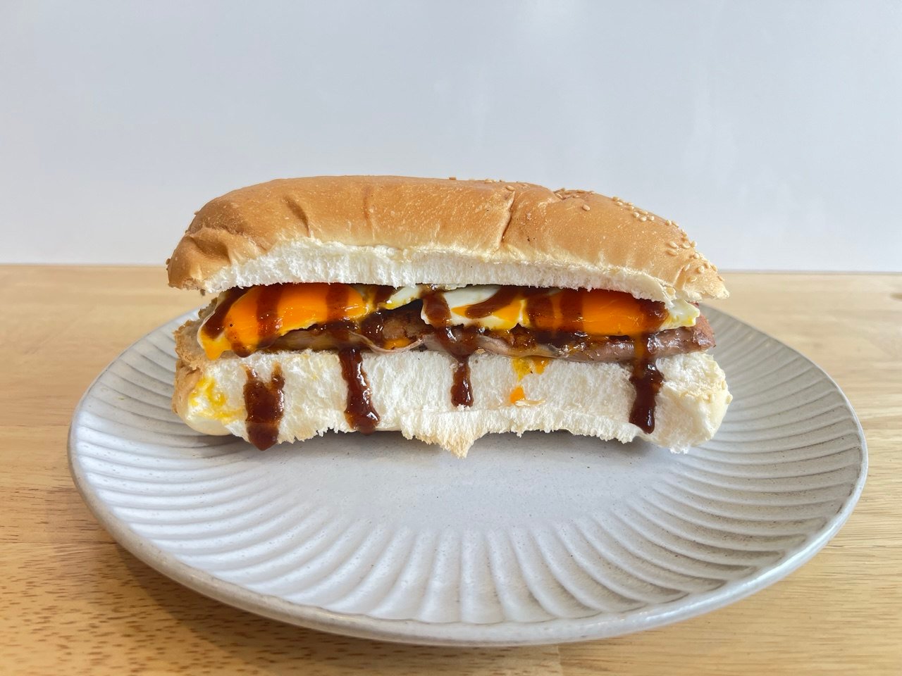 Sausage and egg roll at Forest Espresso Frenchs Forest